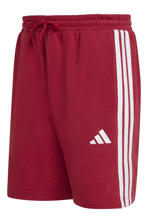 adidas Sportswear, Essentials bermudanadrág ikonikus csíkokkal, Piros/Fehér