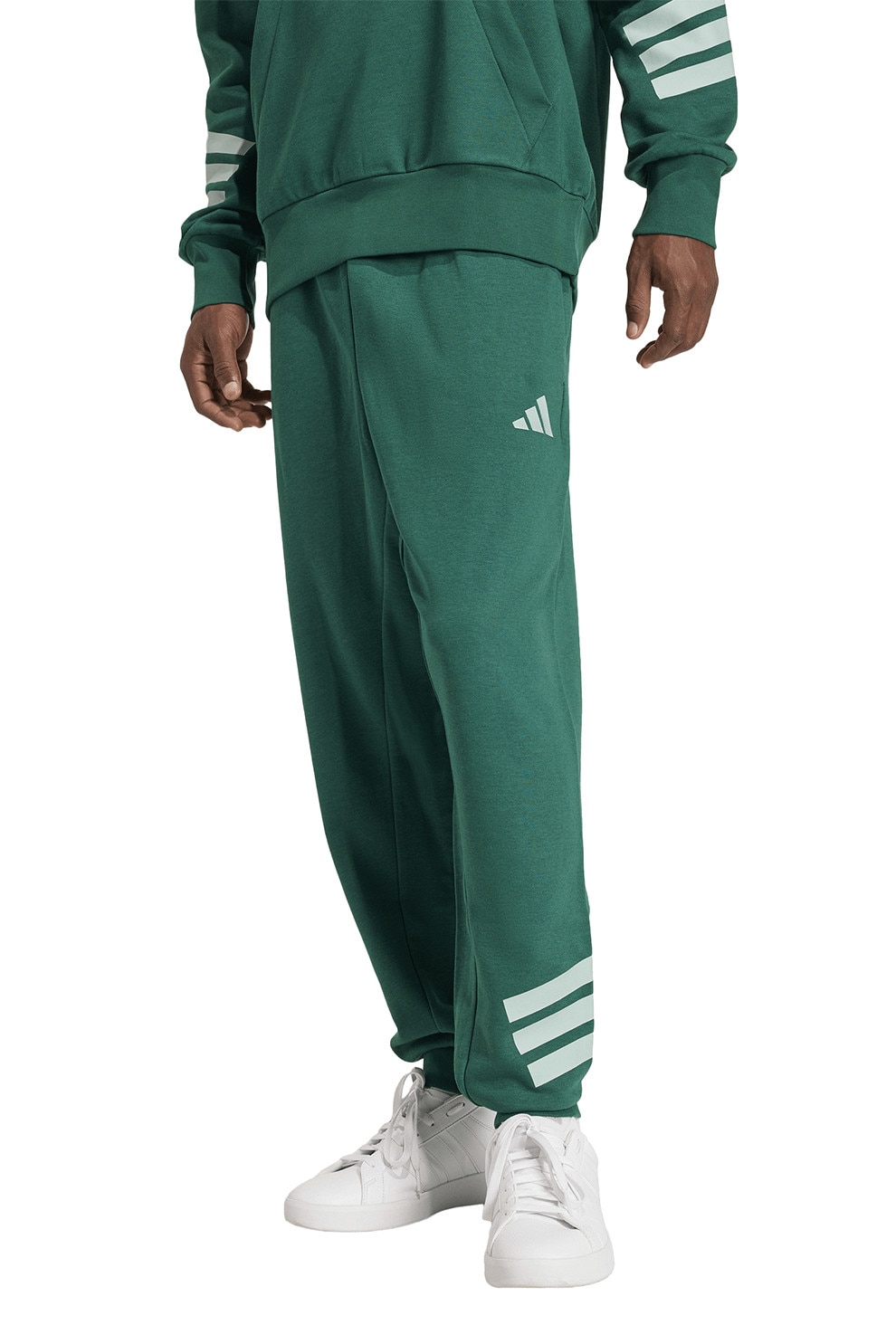 adidas Sportswear, Pantaloni de trening regular fit cu talie ajustabila, Verde aquamarin, XL