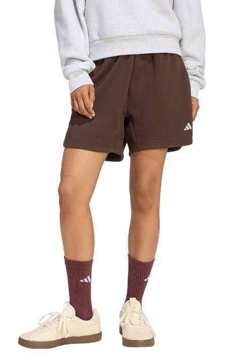 adidas Sportswear, Pantaloni scurti de trening relaxed fit 3-Stripes, Maro, M