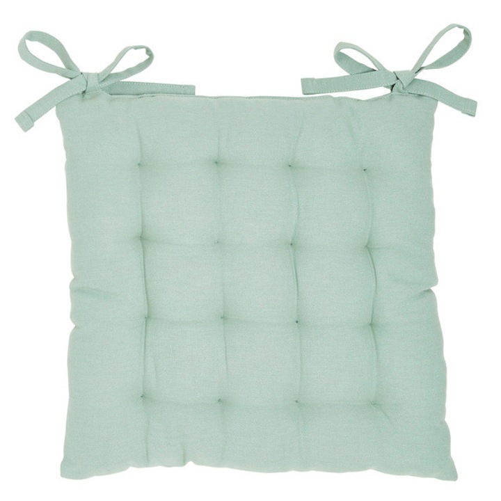 Perna din bumbac pentru scaunul de bucatarie COMFORT, legata, 38 x 38 cm, salvie - culoarea salviei