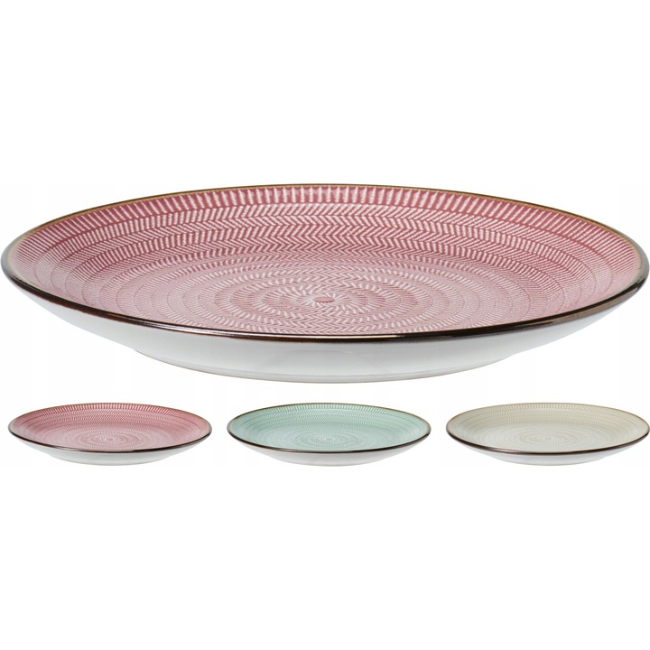 Koopman kerámia tányér, Winter Garden modell, 19,5 cm, természetes színek, 1 darab