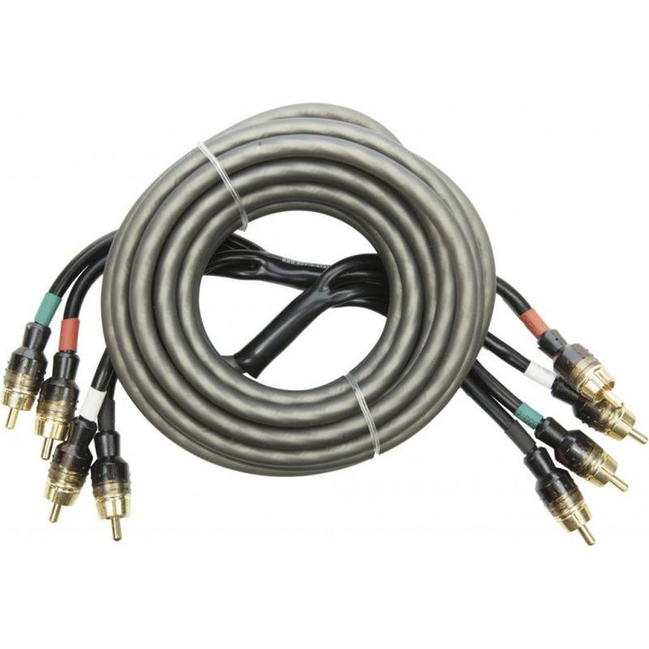 Cablu RCA Audio System 5000mm cu 4 mufe conexiune