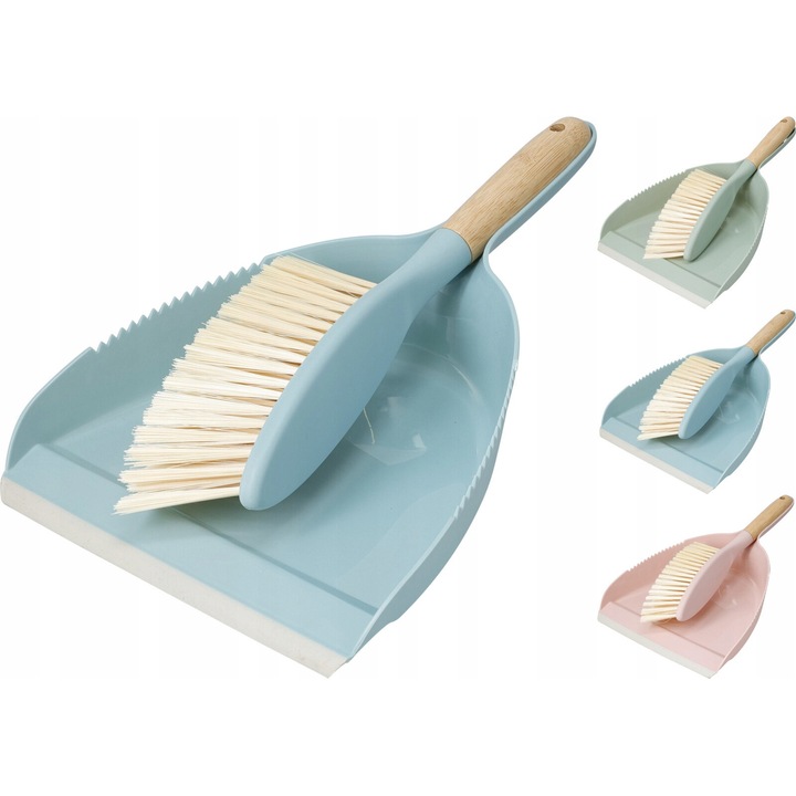 Set zmiotca si sufleta, Koopman, ergonomie bambus, culori moderne, 22,3x33,8cm