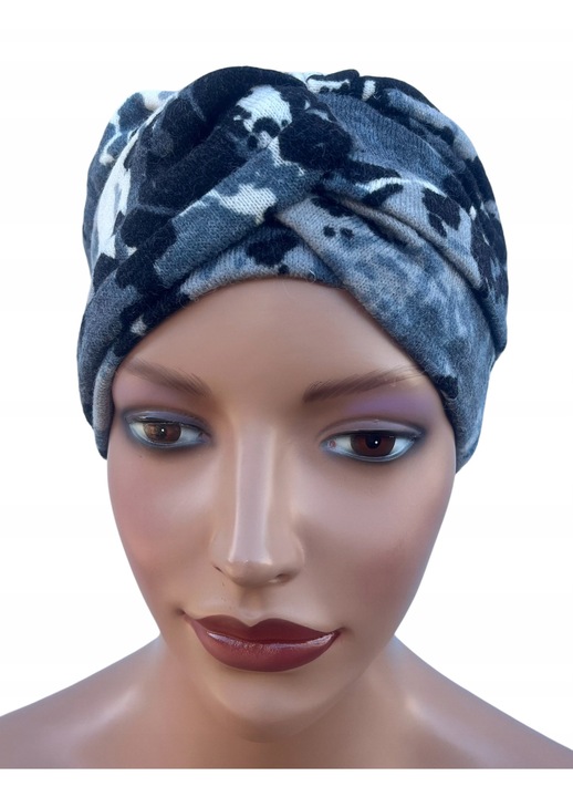 Дамски тюрбан Сара 517, еластичен, топъл, многоцветен, универсален размер