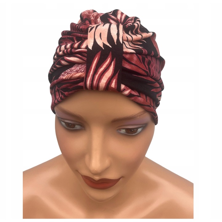 Turban dama Eva Design Emma x-68, 94% vascoza, 6% elastan, universal, protectie impotriva soarelui si vantului
