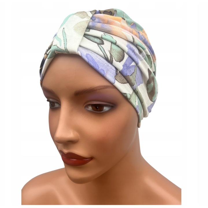 Дамски тюрбан Eva Design Emma 437, 94% вискоза, 6% еластан, универсален, защита от слънце и вятър