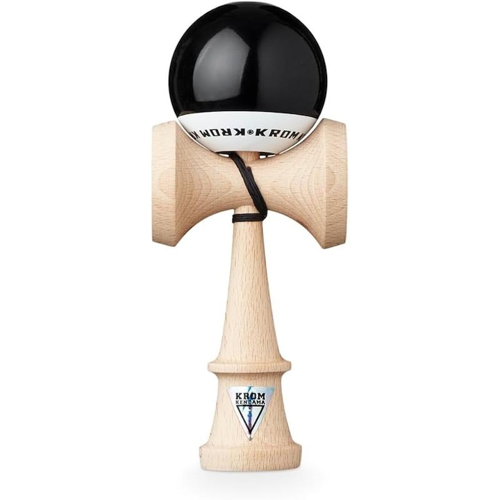 Играчка за сръчност Kendama, черна, идеална за трениране на координацията око-ръка и баланса, перфектна за игра на открито и закрито, 7 години+, многоцветна