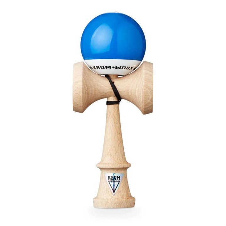 Jucarie de indemanare Kendama, Lemn, Albastru