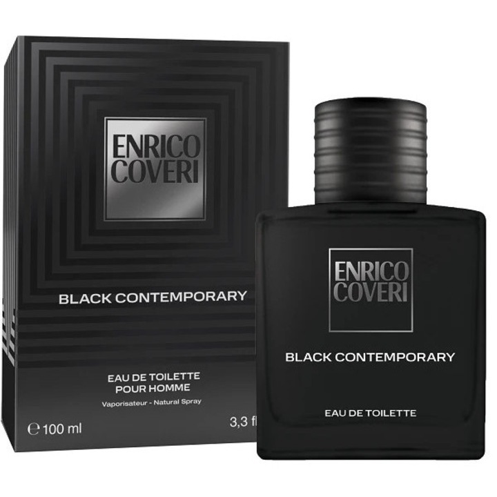 Enrico Coveri Black Contemporary Apa de Toaleta pentru Barbati, 100 ml