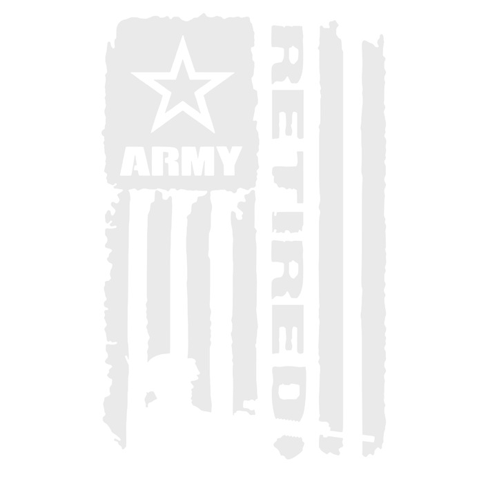 Sticker autocolant steagul armatei Statelor Unite, 20cm, alb