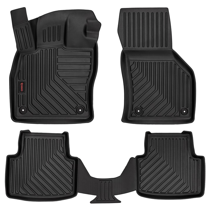 Covorase auto set 3D, Wielganizator, pentru Volkswagen Passat B8, bezzapachowe, TPE, 5cm, 2015-