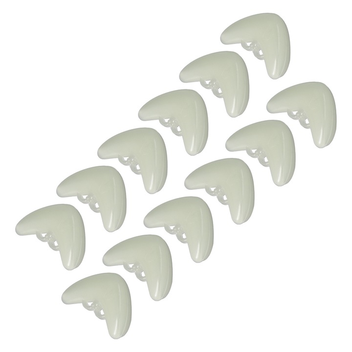 Комплект от 12 светещи силиконови протектора за ъгли за мебели, безопасност за деца, водоустойчиви, лесни за инсталиране