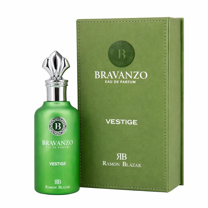 Apa de Parfum, Greenovive®, Ramon Blazar, Bravanzo Vestige, Aroma Energizanta pentru Utilizare Zilnica, Barbati, 100ml