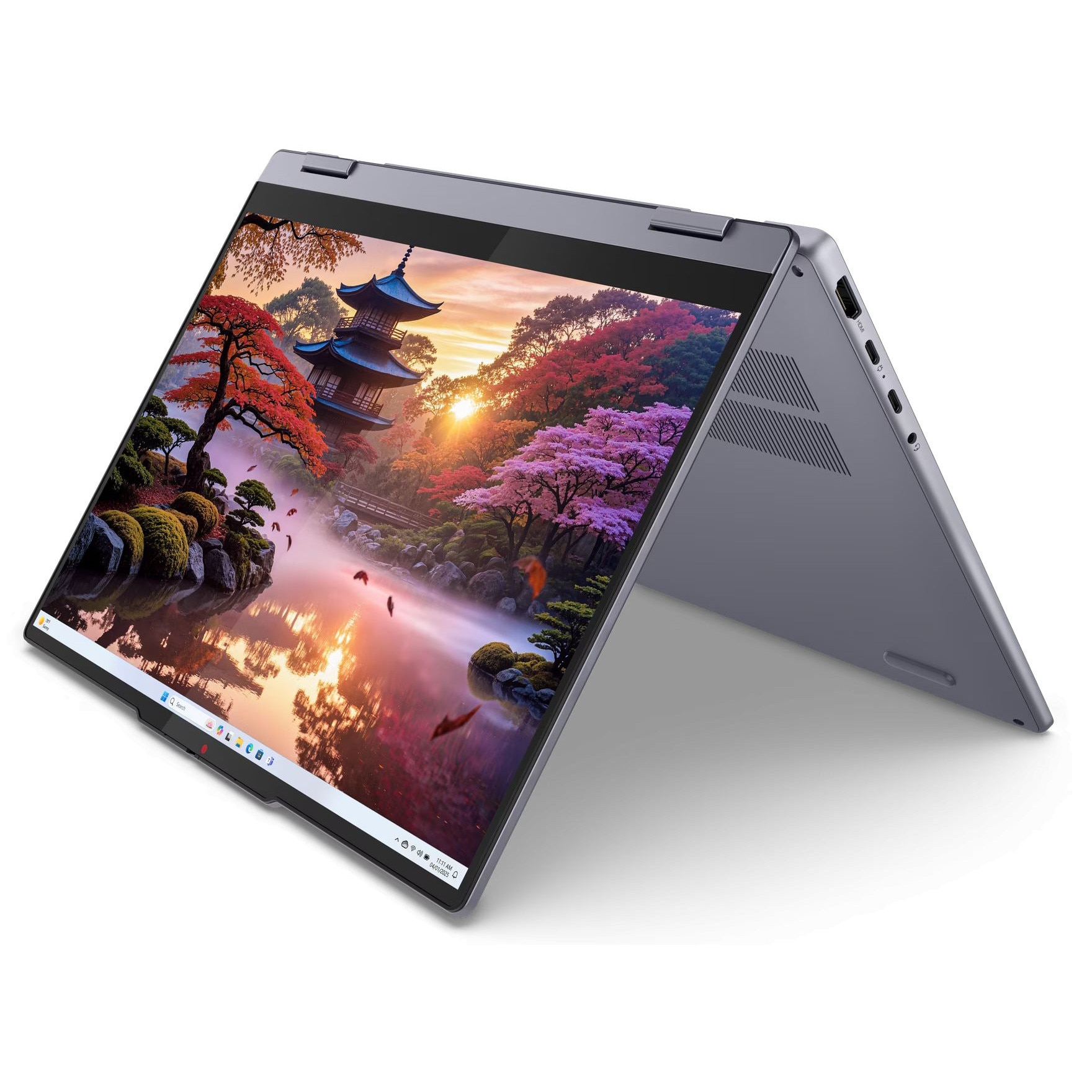 Laptop Lenovo IdeaPad 5 2-in-1 14AKP10, 83KT001ABM, 14", AMD Ryzen AI 5 340 (6-core), AMD Radeon 840M Graphics, 16GB 7500MHz LPDDR5x, Gri