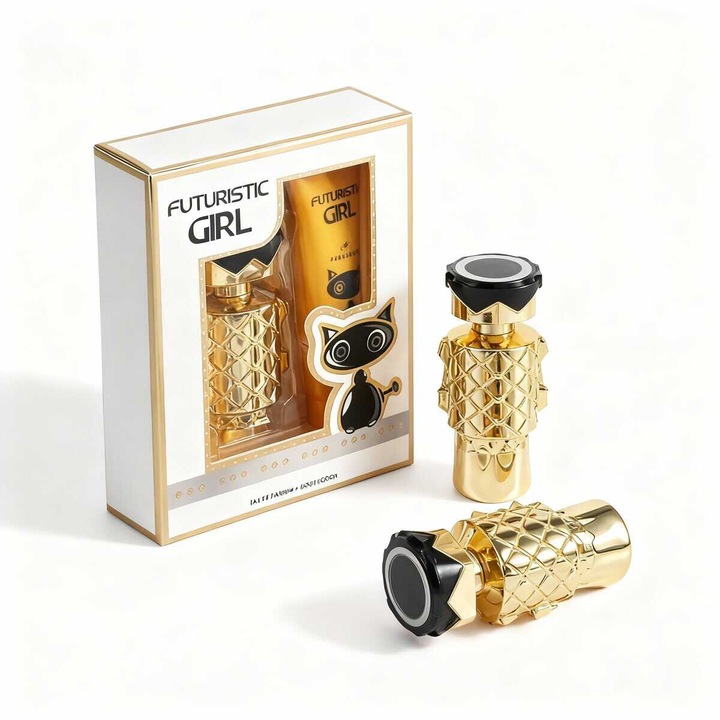 Set Parfum si Lotiune, Futuristic Girl Gold