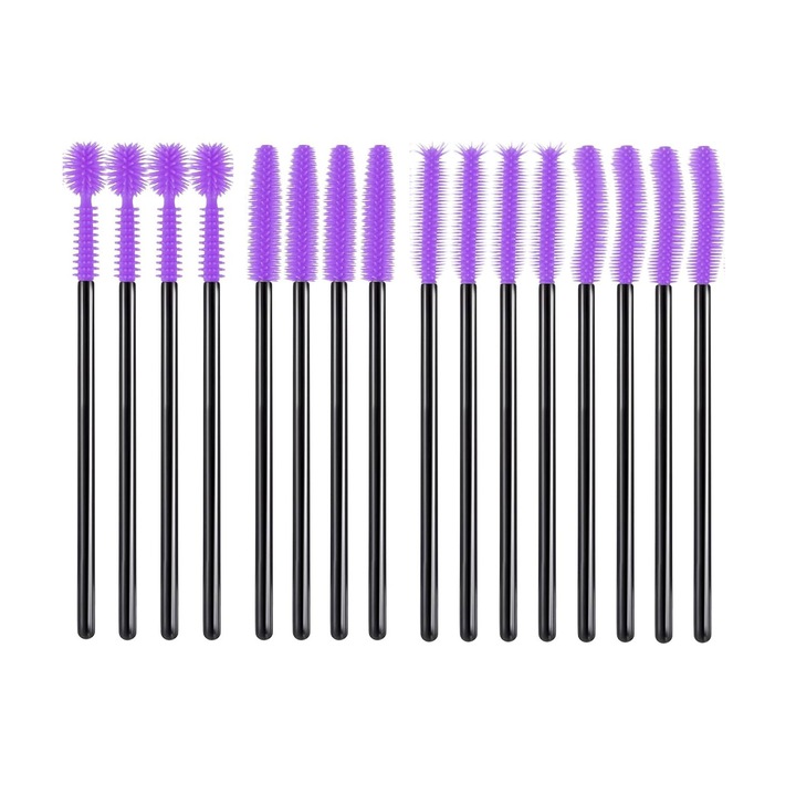 Tisztítóeszköz készlet varrógépekhez, 16 darab, szilikon szivacs, lila, 4 1/8 hüvelyk