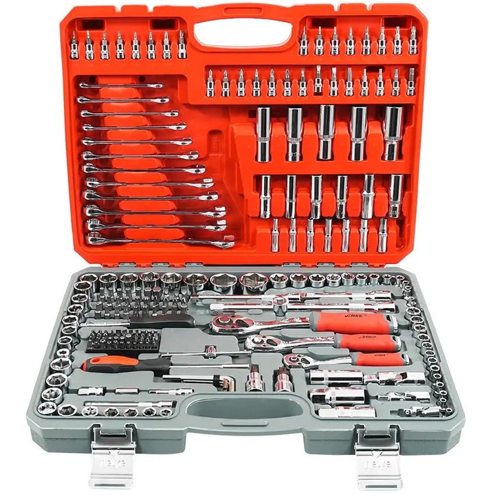 Set de chei tubulare, VERKE, 216 piese, V39068
