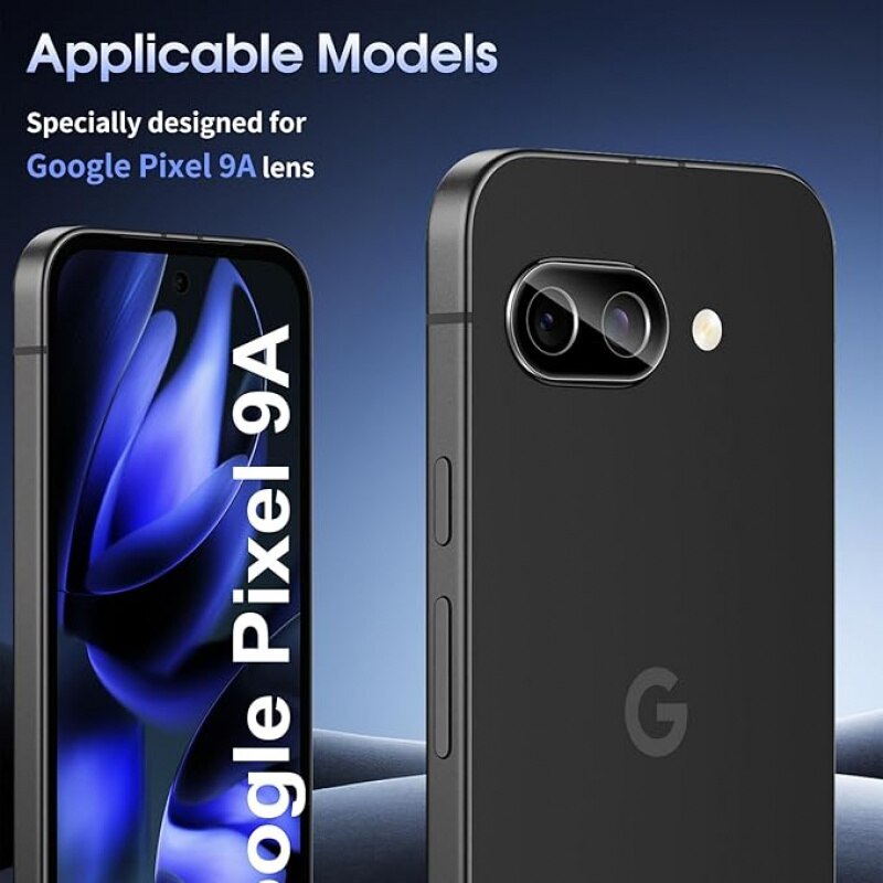 Folie sticla calita 9H pentru lentila camera Google Pixel 9A, pachet 2 buc, HD transparent fara bule, rezistenta la zgarieturi, instalare precisa, protectie optica