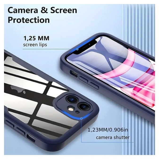Husa Upzz® ColorVerse 360 + Screen Protector Compatibila Cu Honor Magic8 Lite - Albastru