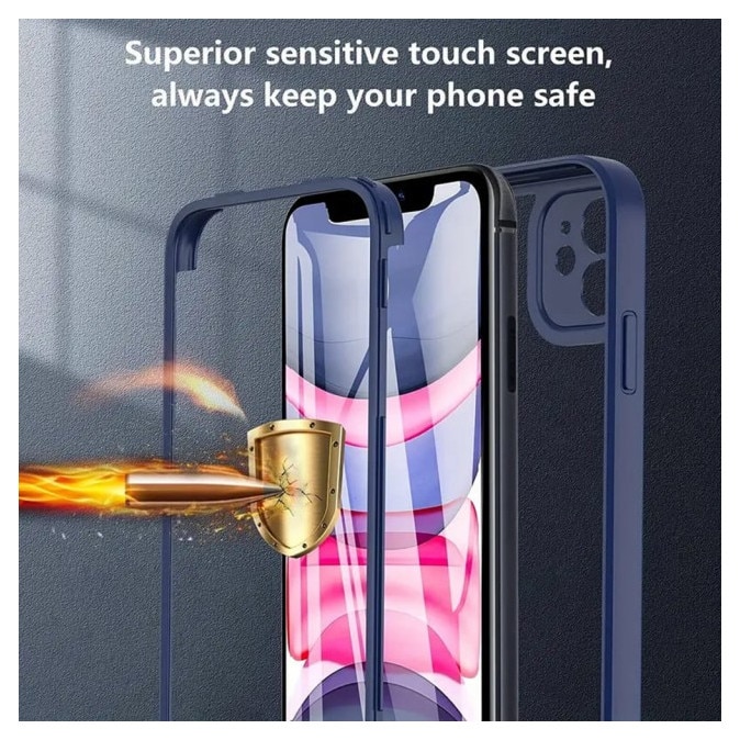 Husa Upzz® ColorVerse 360 + Screen Protector Compatibila Cu Honor Magic8 Lite - Albastru