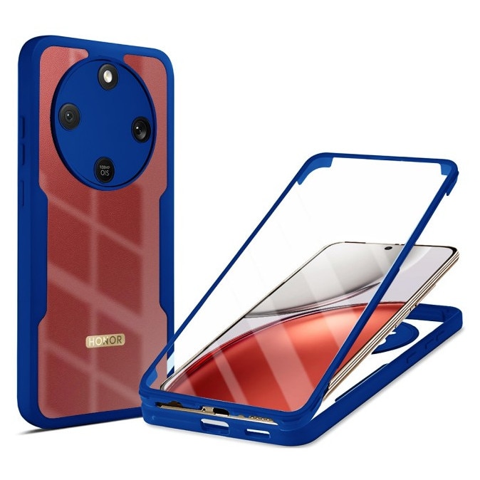 Husa Upzz® ColorVerse 360 + Screen Protector Compatibila Cu Honor Magic8 Lite - Albastru