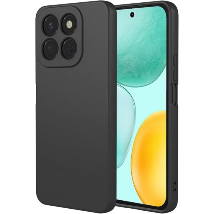 Husa Upzz® Ultra Slim New Compatibila Cu Honor 400 Smart 4G / 5G, Silicon Soft Slim, Protectie La Camera, Negru