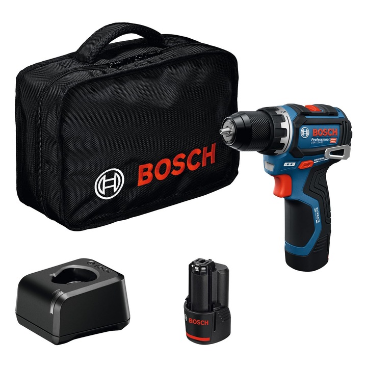 Masina De Gaurit/Surubelnita Cu Acumulator Bosch Professional System 12V Gsr 12V-32 (Advanced Kickback Control, Motor Fara Perii, Incl. Baterie De 2, 0 Ah, Gal12V-20, Geanta De Scule)