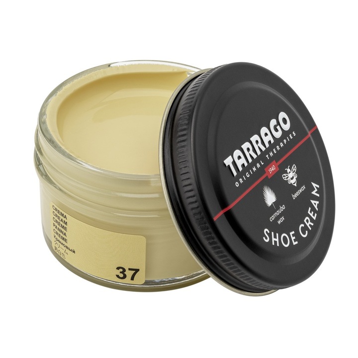 Крем за обувки Tarrago, 50 мл, 37 Крем, предпазва и придава блясък