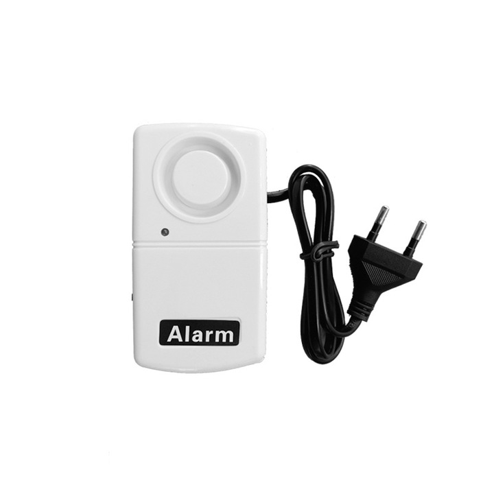 Alarma pentru intrerupere a curentului, cu fir, Indicatoare LED, 220v, 110db, OUYLAF, Alb
