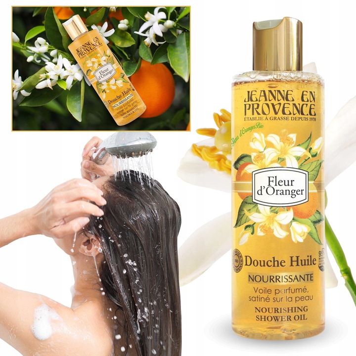 Ulei de Dus Hranitor Jeanne en Provence, Floare de Portocal, 250 ml, Hidratare Intensiva, Piele Catifelata