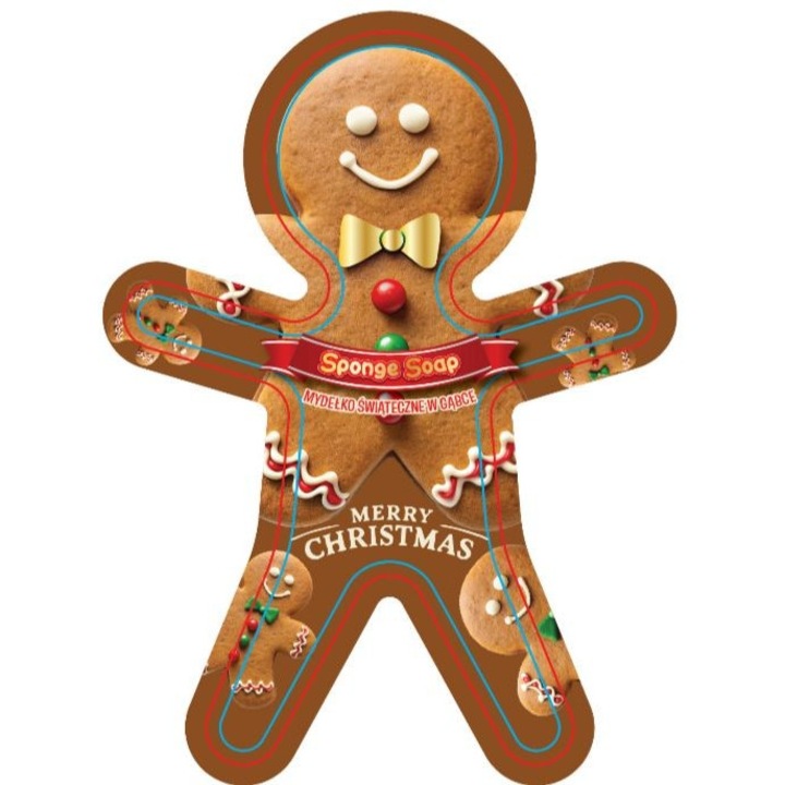 Sapun spuma de baie Hurrem Sultan, ART.ROZNE MH, cu motiv de Craciun, cu gingerbread, 100g
