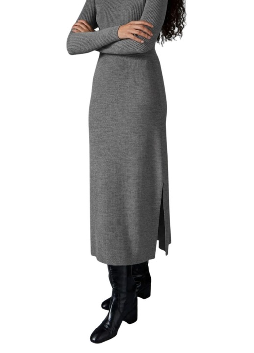 Fusta, Rodier, Gri, Poliester/Acril, XL INTL