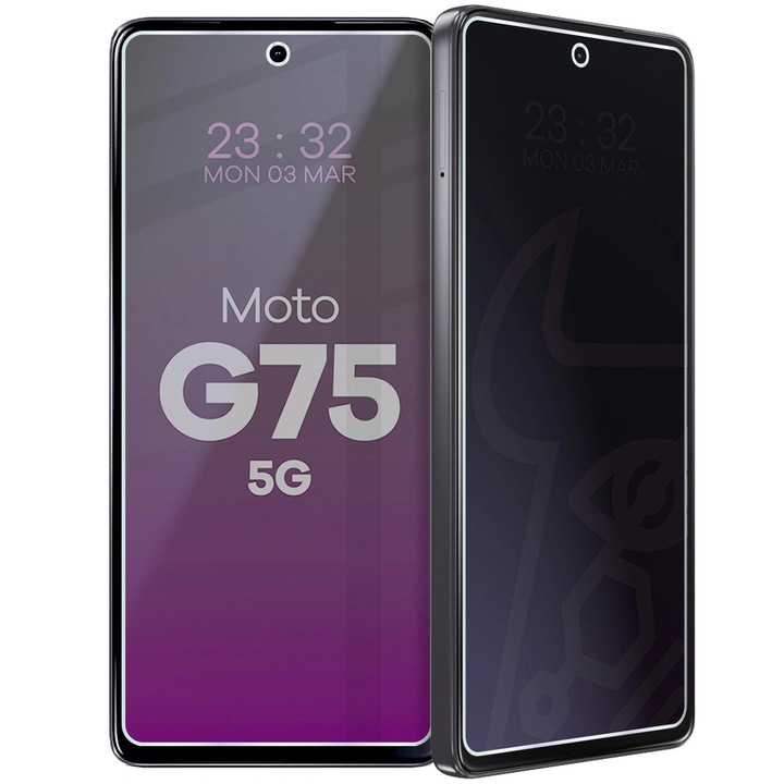 Стъклен протектор за поверителност, Bizon Glass Mule Shadow За Motorola Moto G75 5G