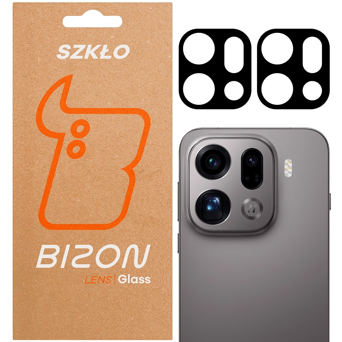 Set 2 Sticla camera foto, Bizon Glass Silk Lens pentru Oppo Find X9 Pro