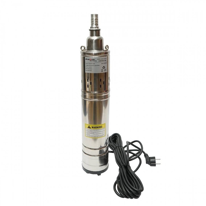 Breckner Germany 4QDG1.8-50-0.5 búvárszivattyú 550W/0.75LE, 220V, D100mm, 30 l/perc, 1.8 m3/óra, H80-90m, 2860 ford/perc