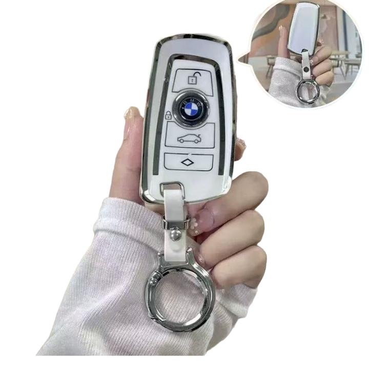 Husă cheie pentru BMW Seria 2-7, X3, X4, argintiu mat, design exclusivist, protecție completă