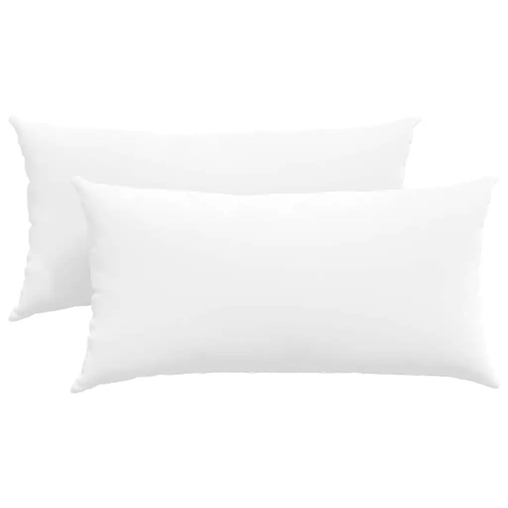 Set Perne pentru canapea vidaXL, 2 pcs Alb 80 x 40 cm tesatura