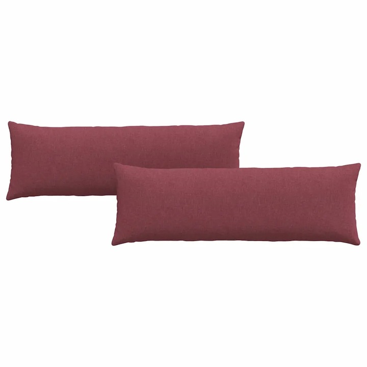 Set Perne pentru canapea vidaXL, 2 pcs Rosu Vin 120 x 40 cm tesatura