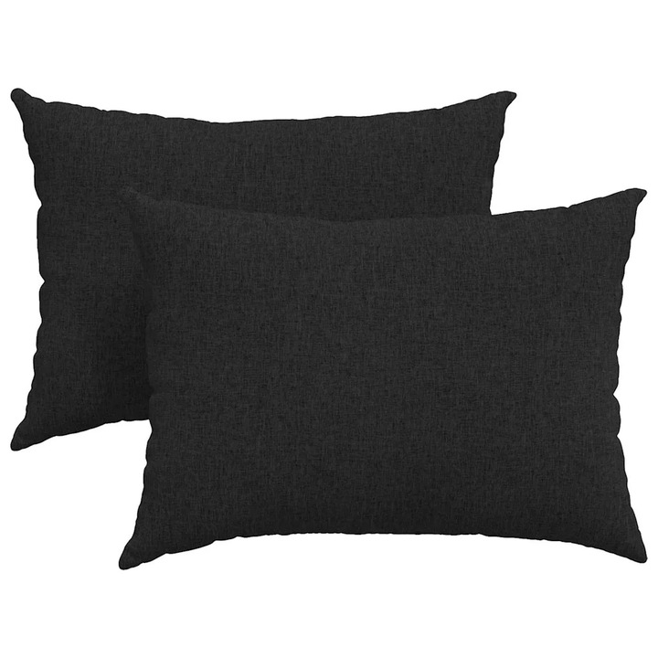 Set Perne pentru canapea vidaXL, 2 pcs Negru 70 x 50 cm tesatura