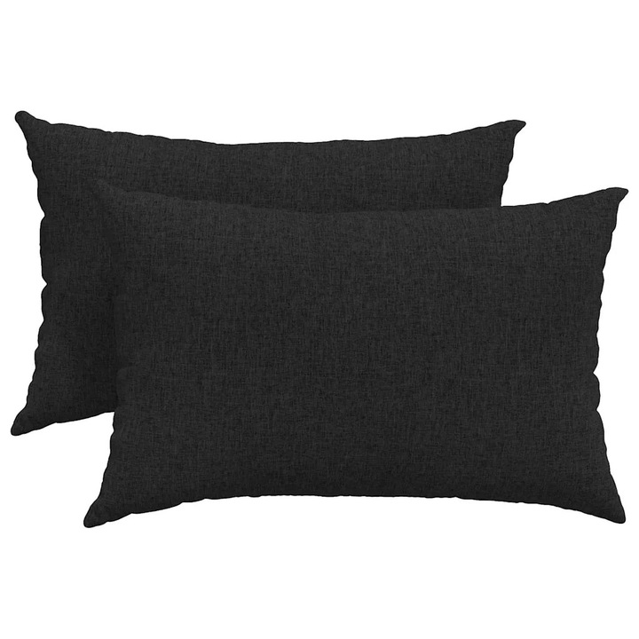 Set Perne pentru canapea vidaXL, 2 pcs Negru 60 x 40 cm tesatura