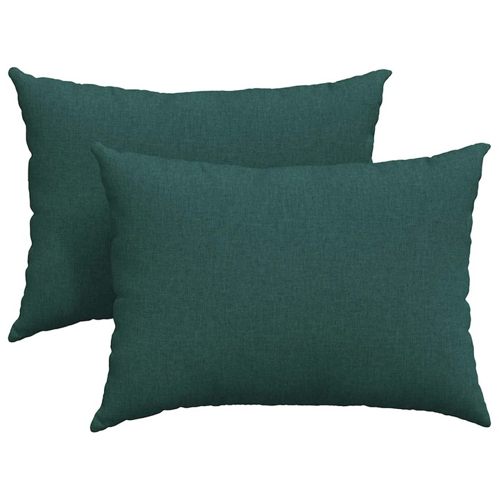 Set Perne pentru canapea vidaXL, 2 pcs Verde inchis 70 x 50 cm tesatura