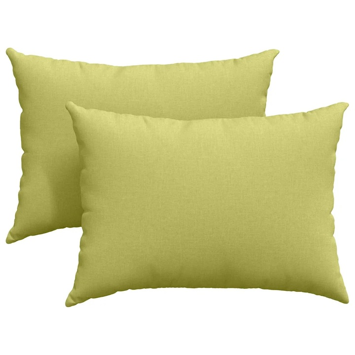 Set Perne pentru canapea vidaXL, 2 pcs Verde deschis 70 x 50 cm tesatura