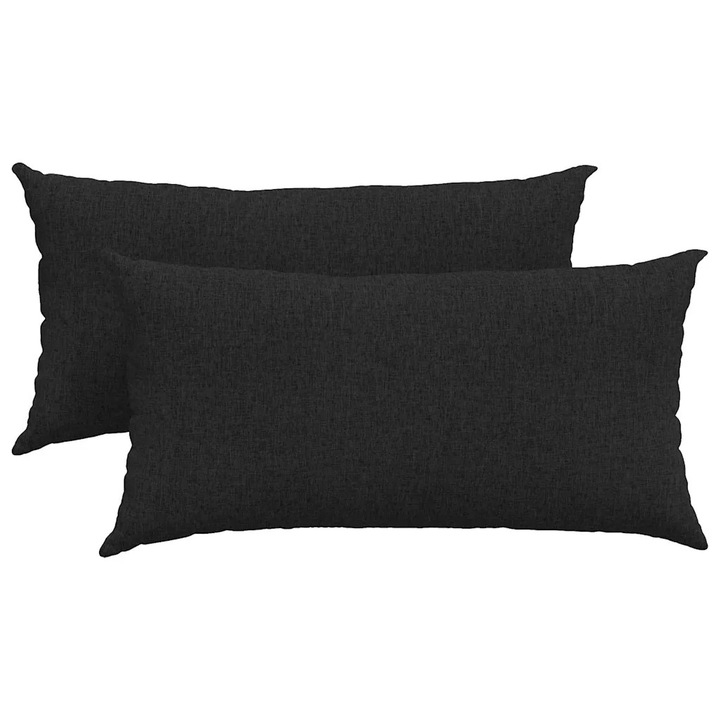 Set Perne pentru canapea vidaXL, 2 pcs Negru 80 x 40 cm tesatura