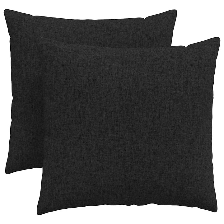 Set Perne pentru canapea vidaXL, 2 pcs Negru 45 x 45 cm tesatura