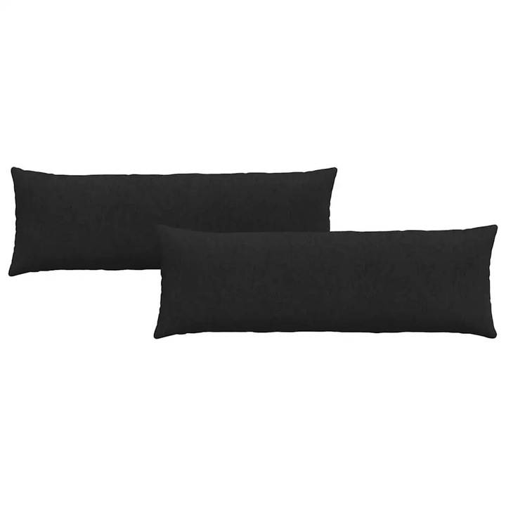 Set Perne pentru canapea vidaXL, 2 pcs Negru 120 x 40 cm tesatura
