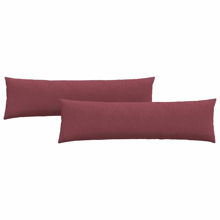 Set Perne pentru canapea vidaXL, 2 pcs Rosu Vin 145 x 40 cm tesatura