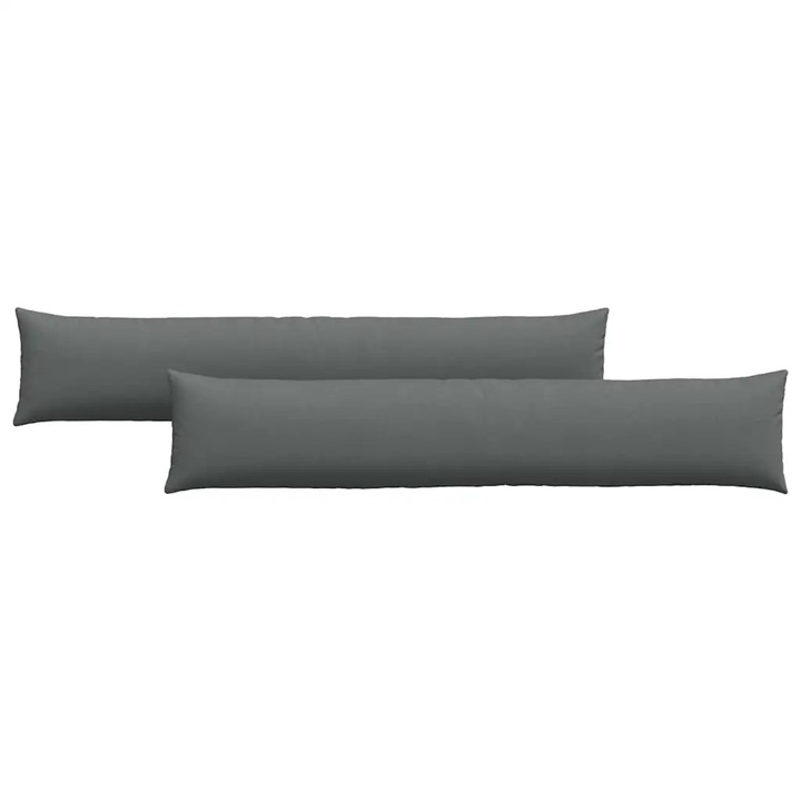 Set Perne pentru canapea vidaXL, 2 pcs Gri inchis 200 x 40 cm tesatura