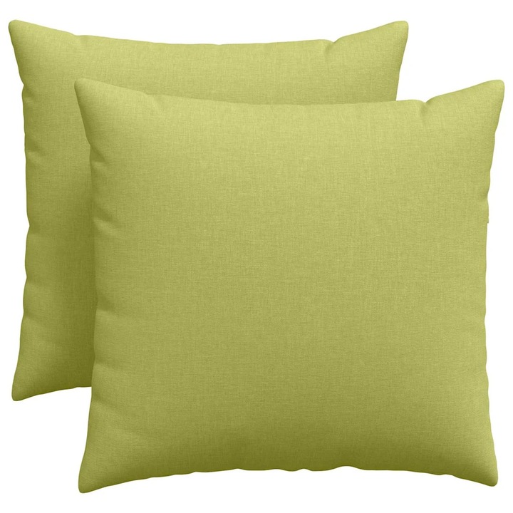 Set Perne pentru canapea vidaXL, 2 pcs Verde deschis 50 x 50 cm tesatura