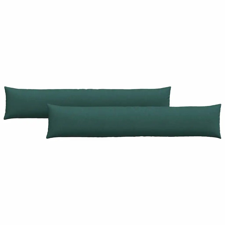 Set Perne pentru canapea vidaXL, 2 pcs Verde inchis 200 x 40 cm tesatura