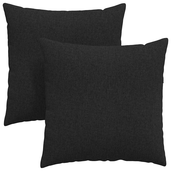 Set Perne pentru canapea vidaXL, 2 pcs Negru 60 x 60 cm tesatura